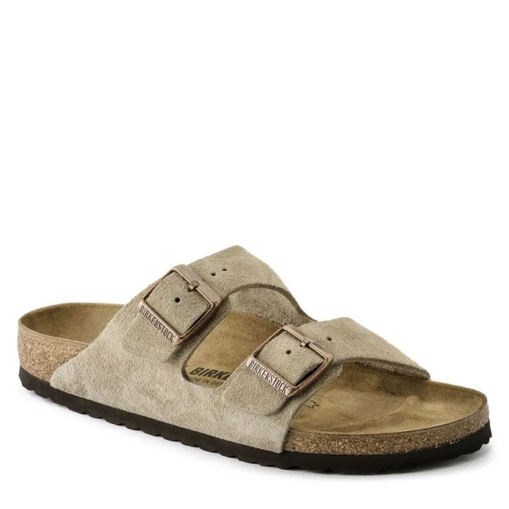 Pace Maker Arch   Support Birkenstock Arizona Suede Leather in Taupe Comfort Fit Form