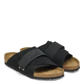 Smooth Lines City Step Birkenstock Kyoto Nubuck-Suede Leather in Black Fitted touch
