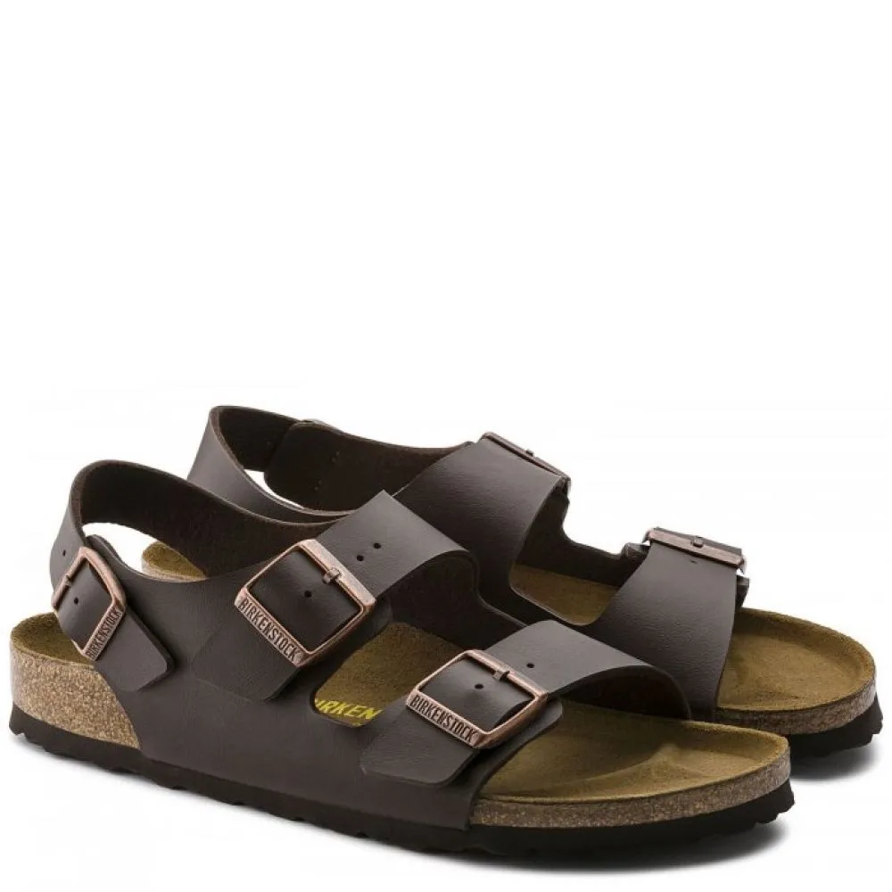 Birkenstock Milano Birko-Flor in Dark Brown Waterproof Material Cozy Motion Fast Flow