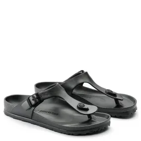 Quick Slip-On Sporty Look Birkenstock Women's Gizeh EVA in Metallic Anthracite Great Comfort
