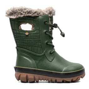 Comfort Upper Bogs Youth Arcata II Cracks in Dark Green Warm-Lock