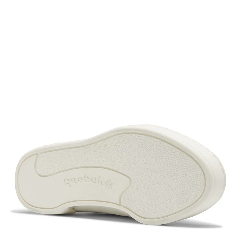 Reebok Women's Club C Clean in Chalk/Chalk/Vector Blue Joint Care Slip On Style