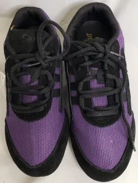 Salsera -- Full Suede Sole Dancesneaker -- Purple/Black Fast Track Comfort Walk
