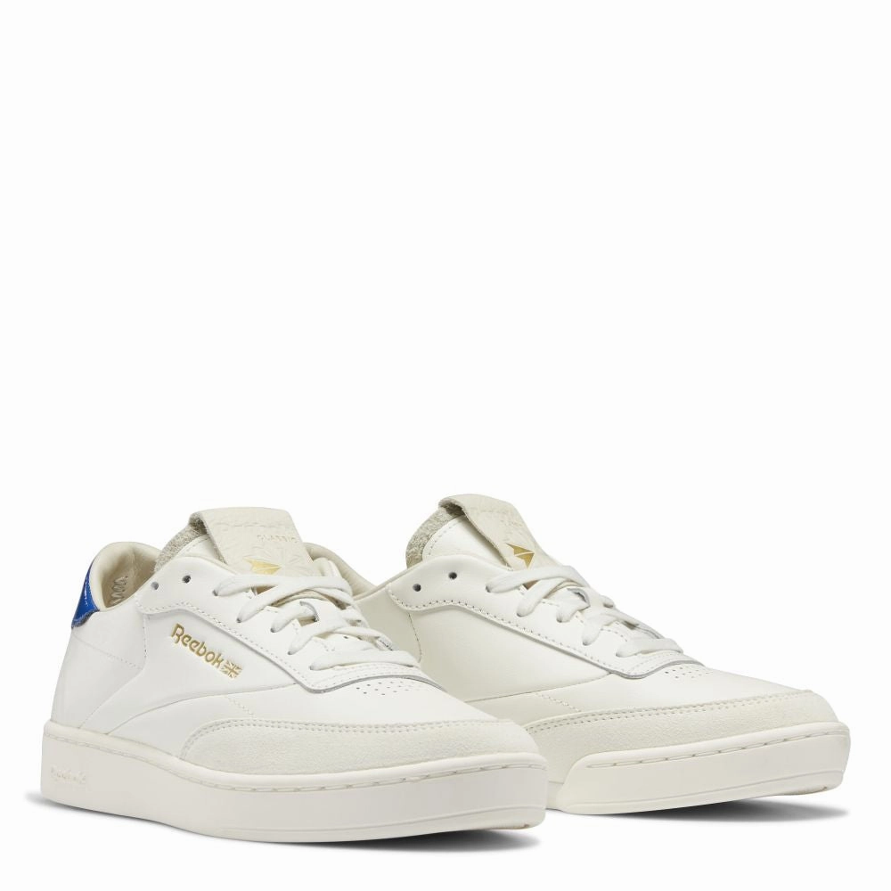 Reebok Women's Club C Clean in Chalk/Chalk/Vector Blue Campus Cool Enhanced grip