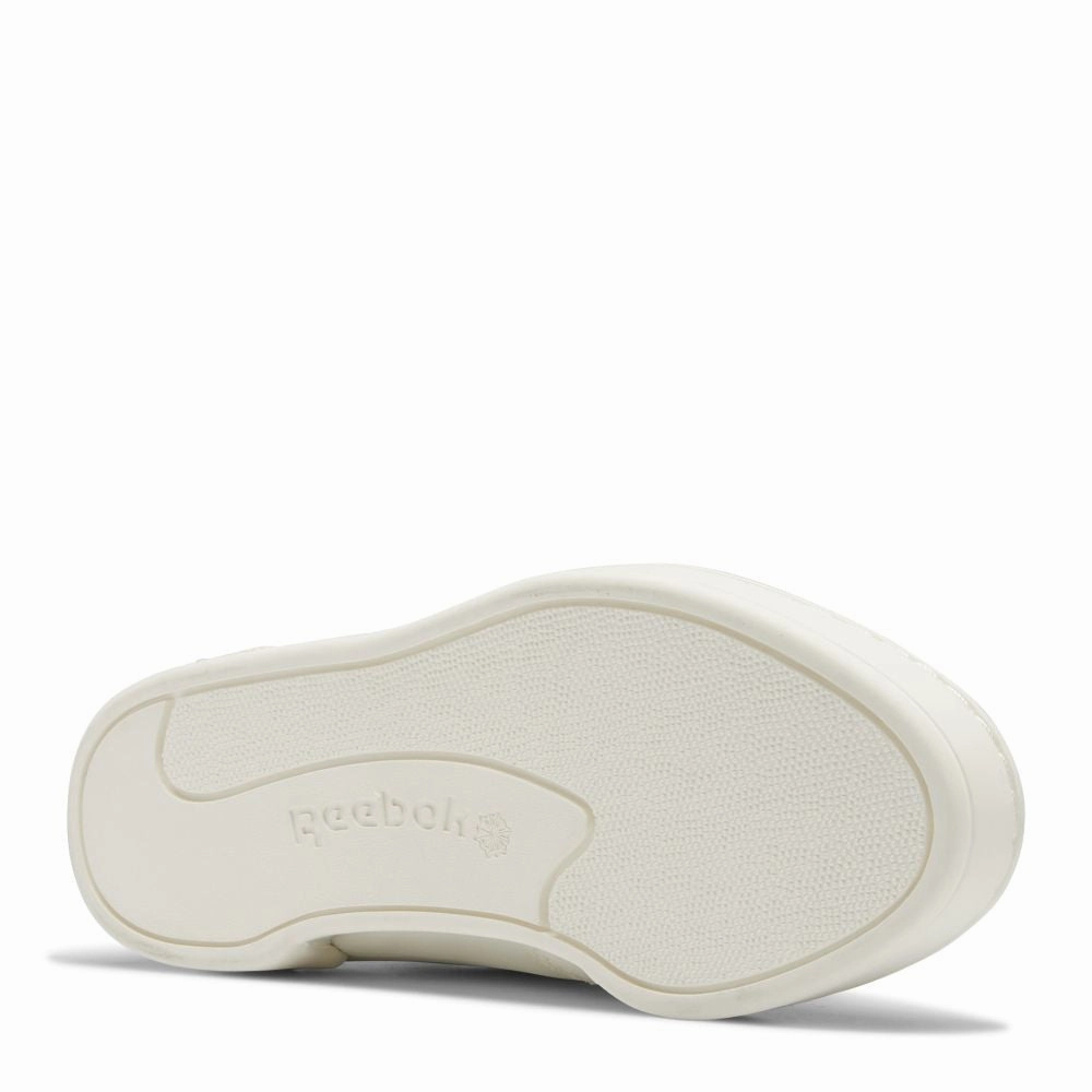 Reebok Women's Club C Clean in Chalk/Chalk/Vector Blue Joint Care Slip On Style