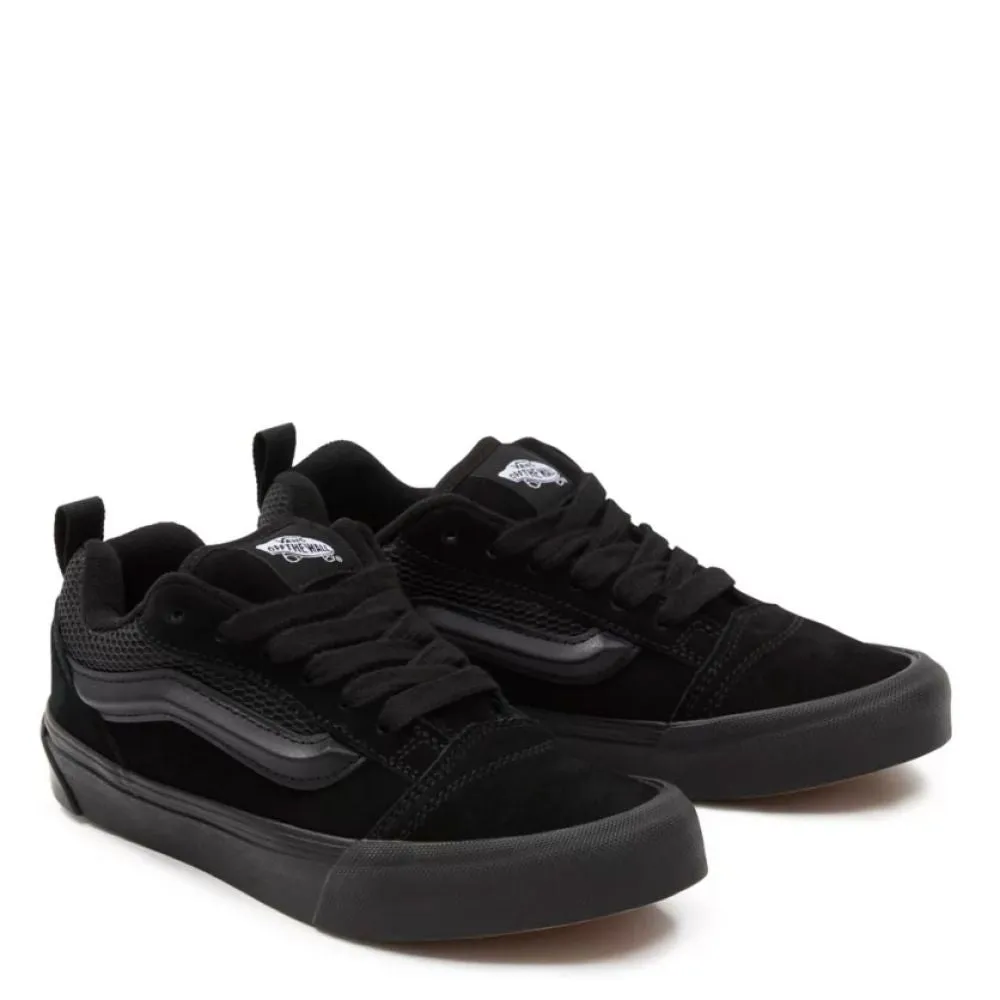 Vans Knu Skool in Black/Black Icon Walk Stone Grip