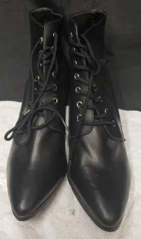 3" Jemma -- Women's Granny Style Ankle Dress Boot -- Black Bold Profile