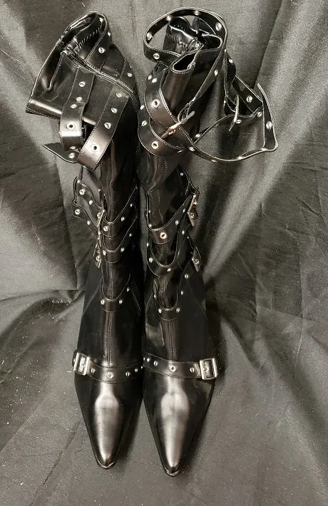 3.75" Calla X -- Women's Buckle Dress Boot -- Black Prime Shade