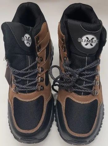 Shock   Absorbing Midsole Breathable Austen -- Men's Suedine Hiker -- Brown/Black