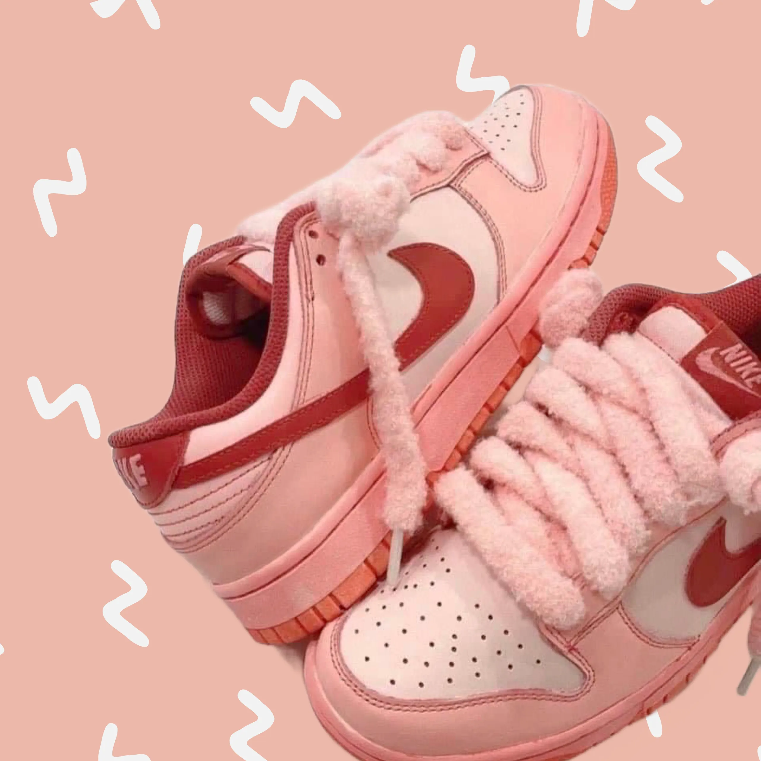 Custom Plush Lace Dunks Palm Base