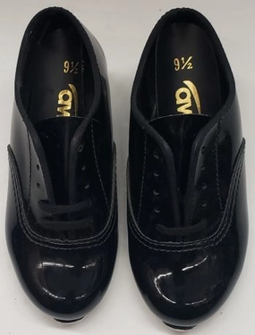 Cleveland -- Boy's Tap Oxford -- Black Patent Breathable Oxfords