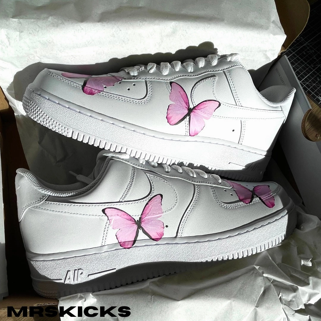 Carry Easy Custom Pink Butterfly Airforce 1