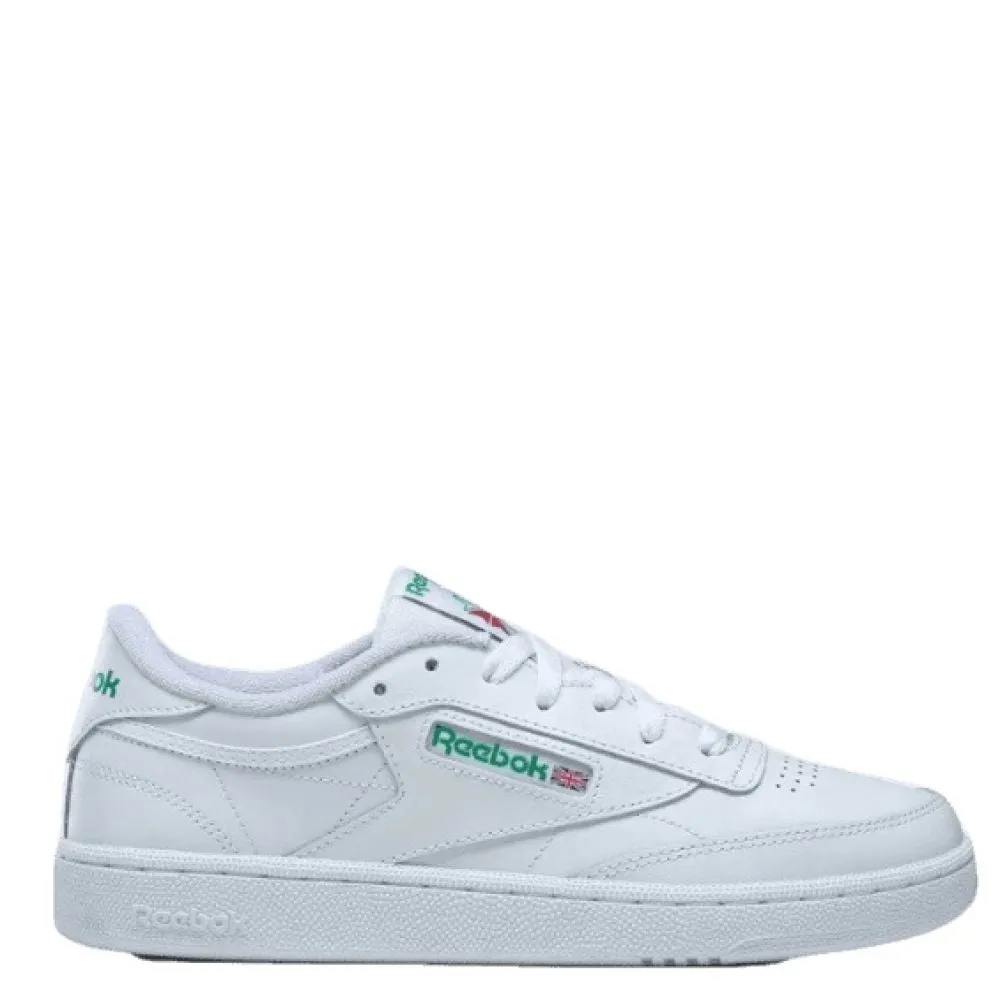 Reebok Women's Club C 85 in White/Glen Green Soft Land