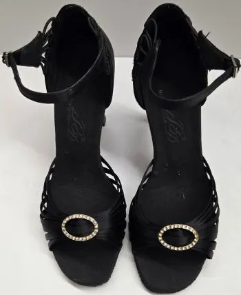 Care Ease Casual Move 3" Stephanie II -- Women's Flare Heel Rhinestone Ballroom Sandal