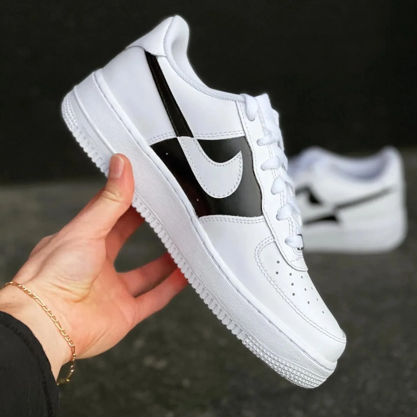 Anti Slip Block Walk Nike Air Force 1 ??Half on Half" (Any Color)