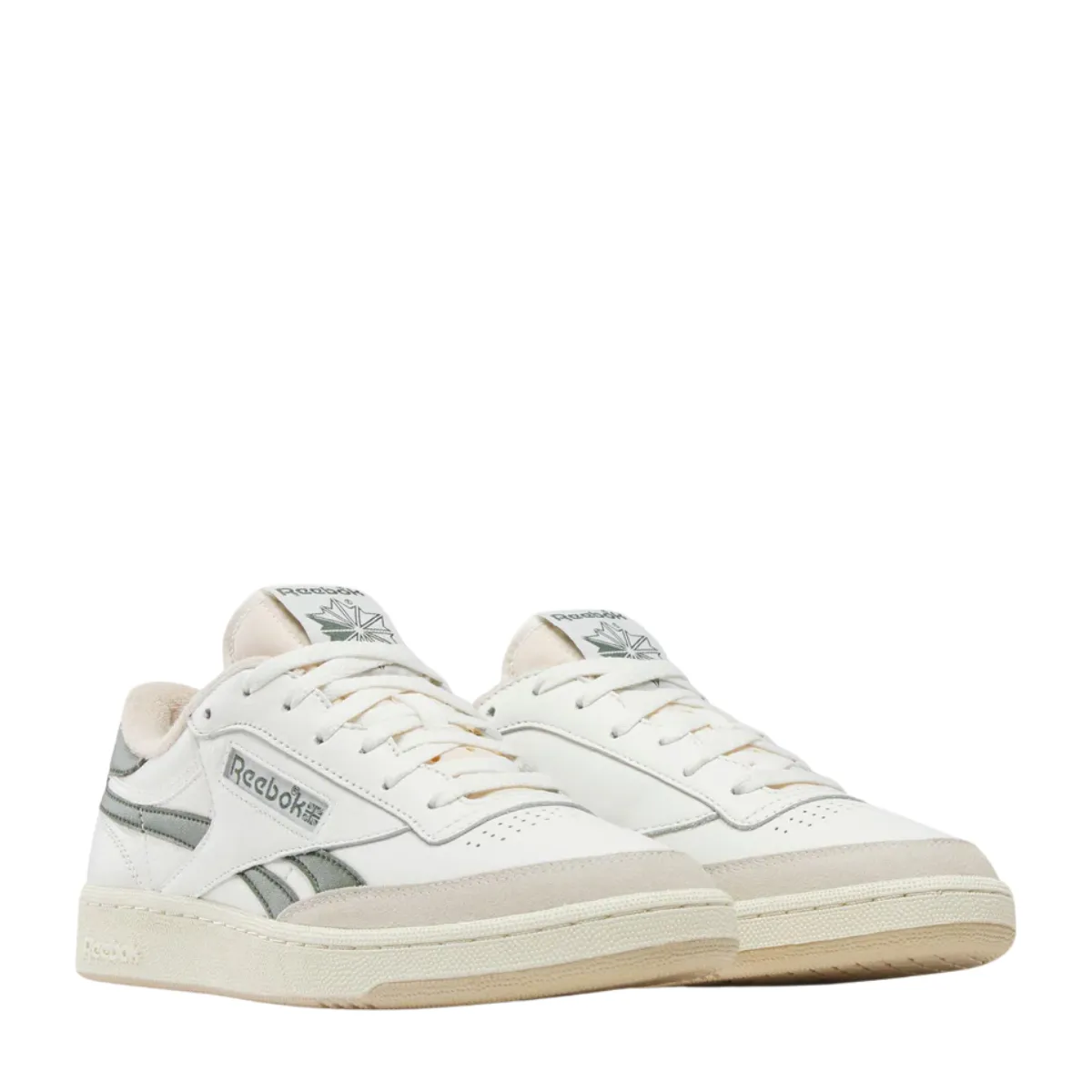 Spanish Bold Dust Guard Reebok Men's Club C Revenge Vintage in Chalk/Breakaway Green/Tan