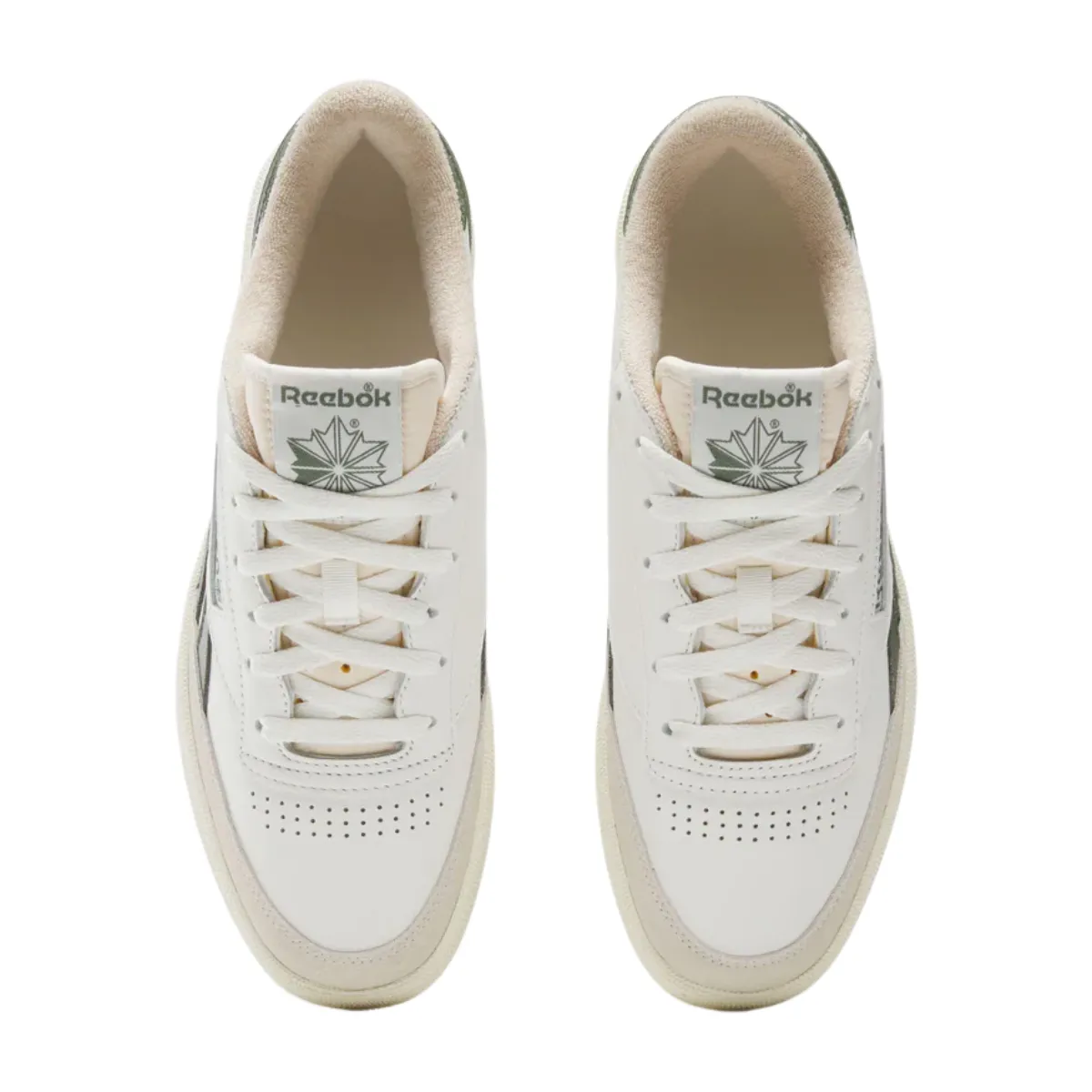 Reebok Men's Club C Revenge Vintage in Chalk/Breakaway Green/Tan Moon Tone New York