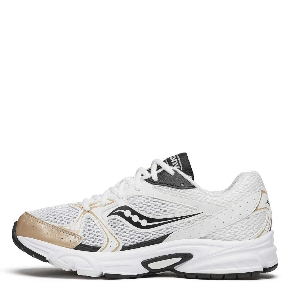 Saucony Women's Ride Millennium in White/Gold/Black Synthetic All Time