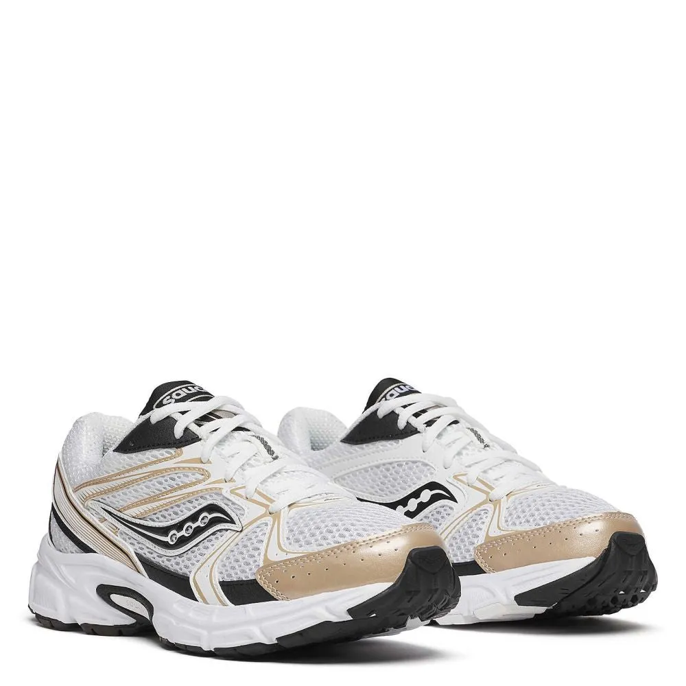 Saucony Women's Ride Millennium in White/Gold/Black Comfort