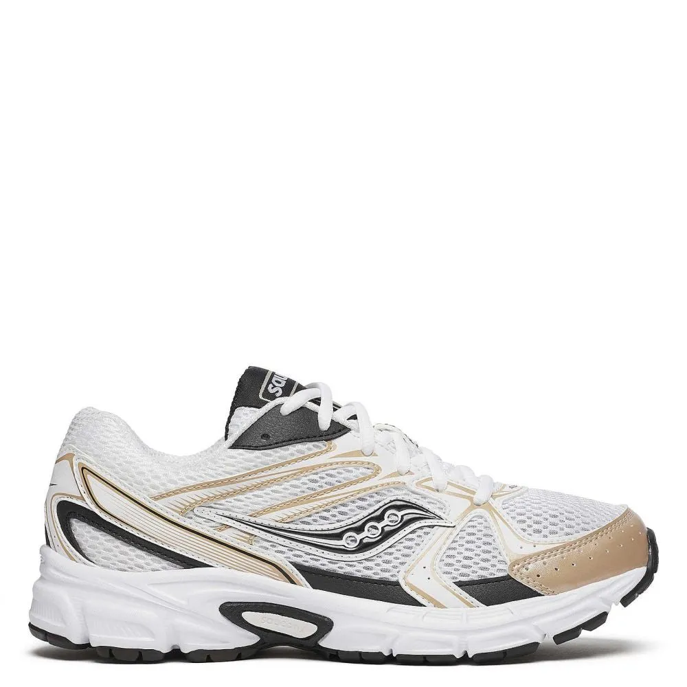 Saucony Women's Ride Millennium in White/Gold/Black Star Walk Joint Care
