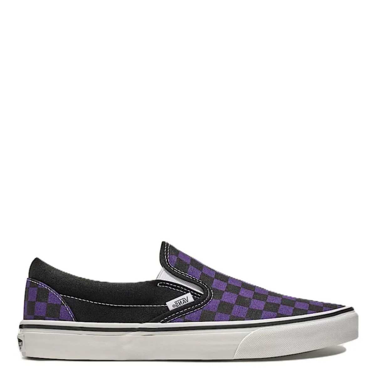 Vans Checkerboard Classic Slip-On in Black/Gothic Grape Fast Run