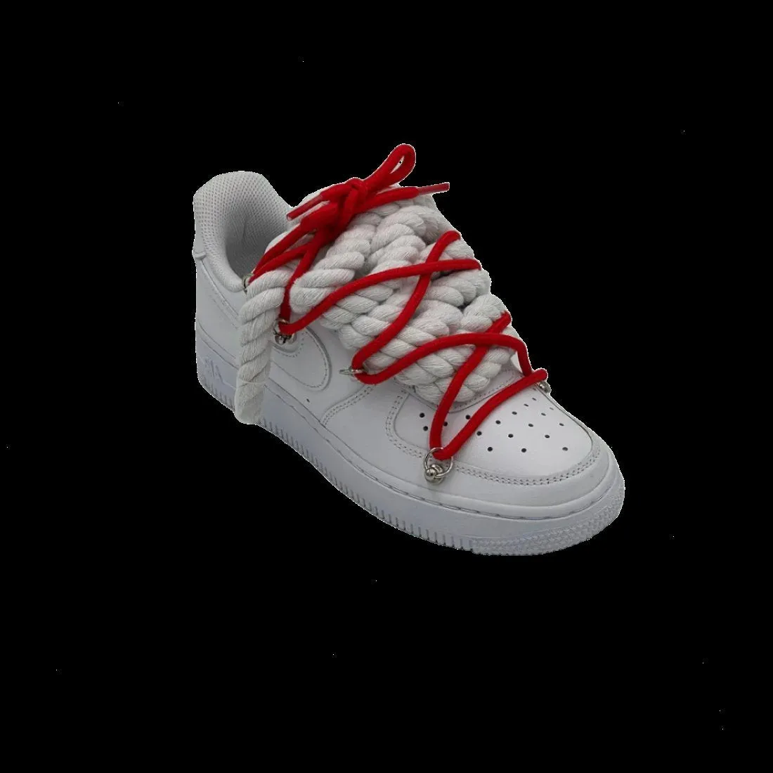 Nike Air Force 1 ??Rope Laces White" Triple Red Star Mood Global Fit