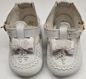 Daily Comfort Roselia -- Infant's T-Strap Shoe -- White