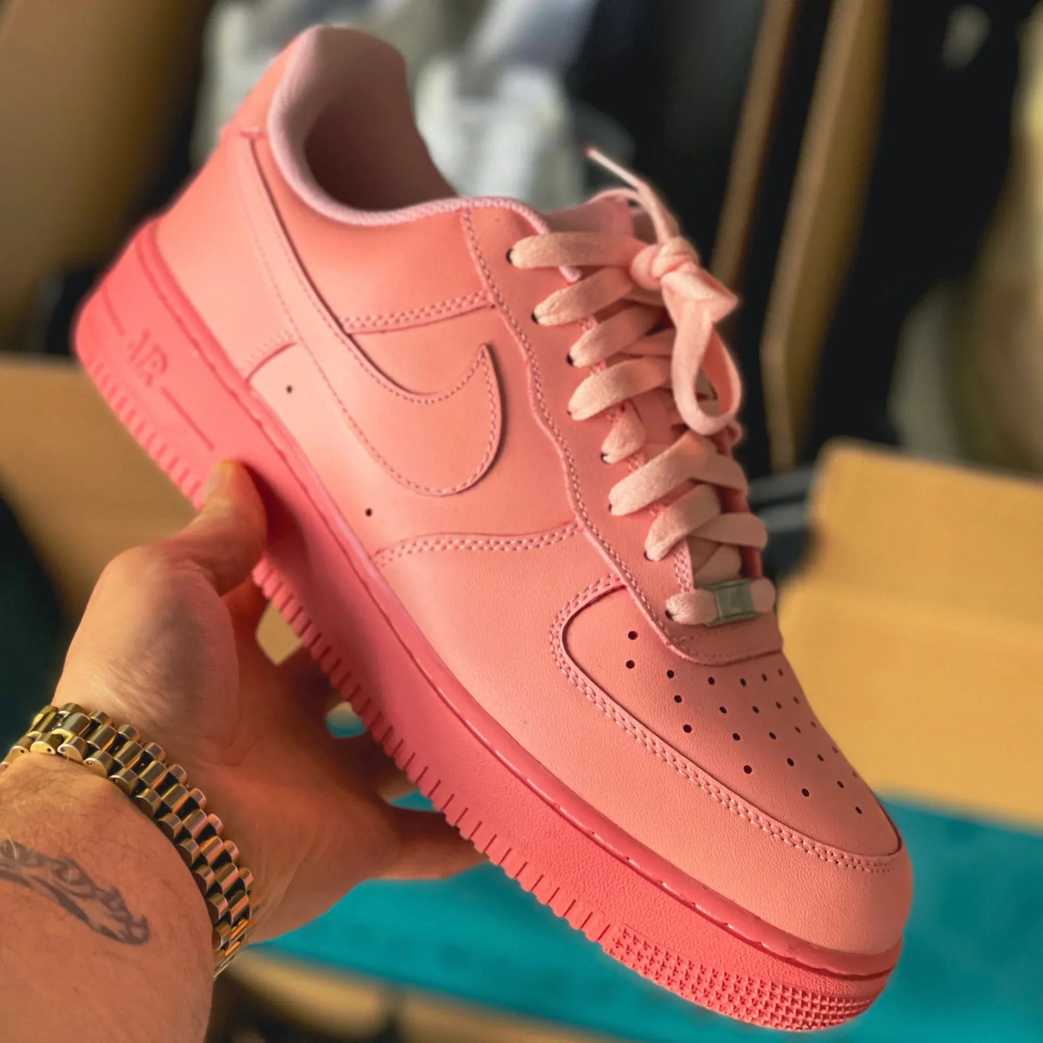 Cushioned Footbed Nike Air Force 1 "Dip Dye Pastel" (Almost Any Color)