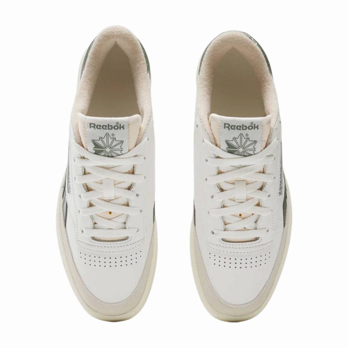 Reebok Men's Club C Revenge Vintage in Chalk/Breakaway Green/Tan Moon Tone New York