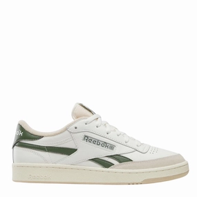 Reebok Men's Club C Revenge Vintage in Chalk/Breakaway Green/Tan Flexibility