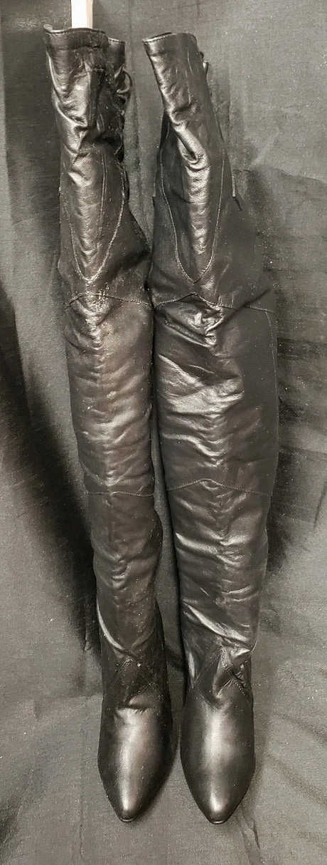 Rich Feel 4" Elodie -- Women's Thigh High Pull-On Boot -- Black