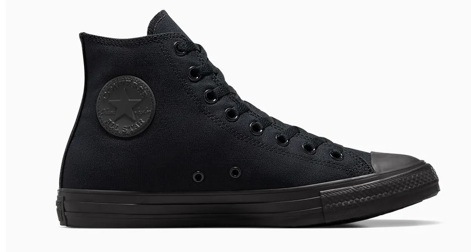 Winter Warm Gel Soft CONVERSE M3310 ALL STAR HI TOP BLACK ON BLACK