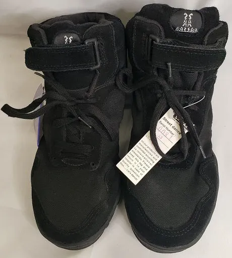 Boomerang -- Hi Top Split Sole Dancesneaker -- Black Ankle wrap Weekend Casual