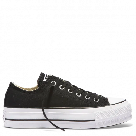 CT Lift Platform Canvas By Converse Pure Black