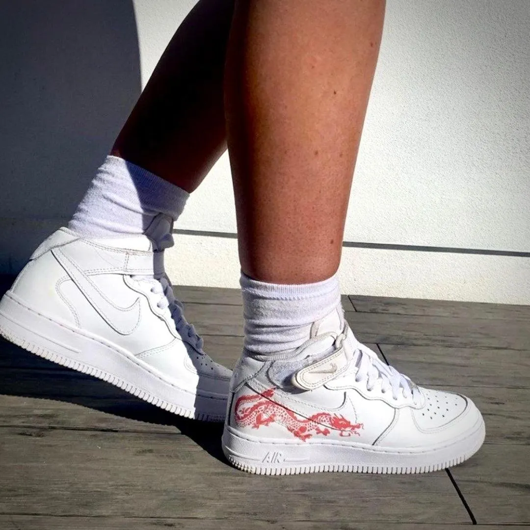 Custom Dragon Airforce 1 Mid Step Light Fitness Vibe