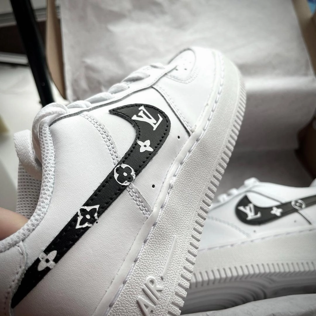 Custom Black Lv Airforce 1 Light Step