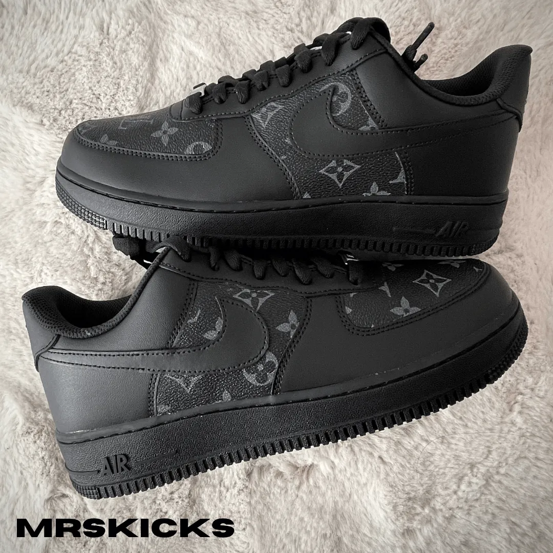 Flexible Design Custom Black Lv Airforce 1