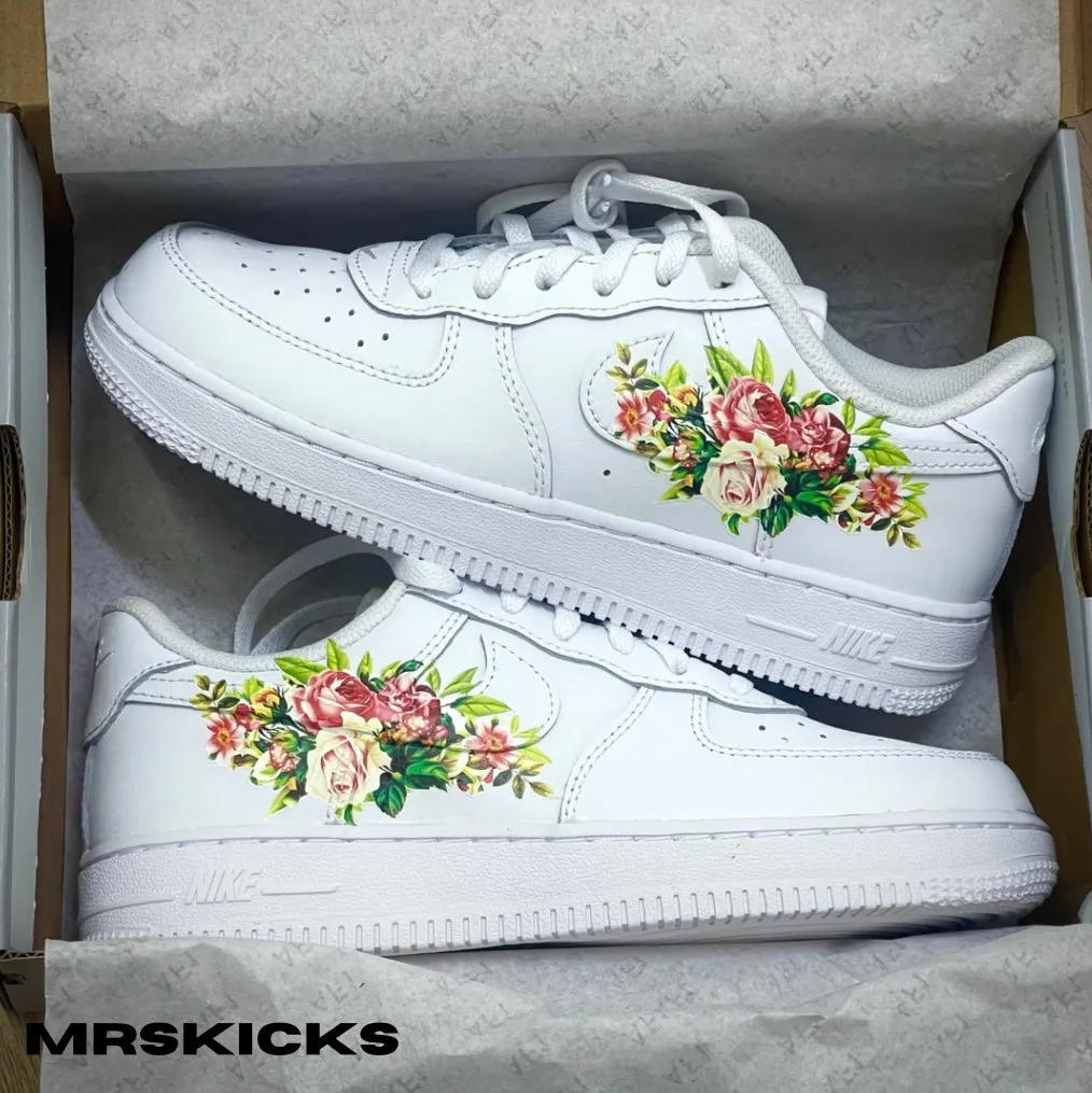 Custom Floral Airforce 1 Breathable Upper Palm Base