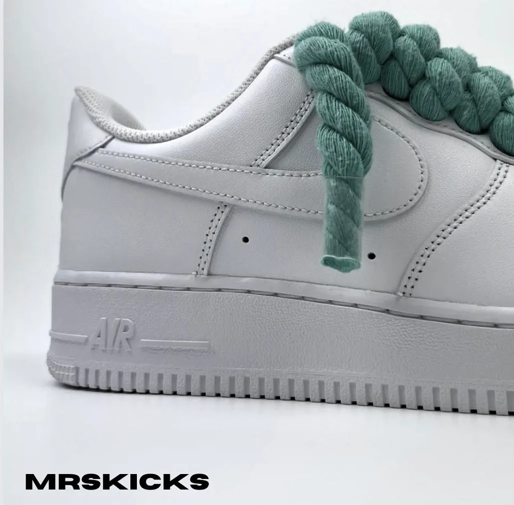 Fresh Drop Custom Moss Blue Rope Airforce 1