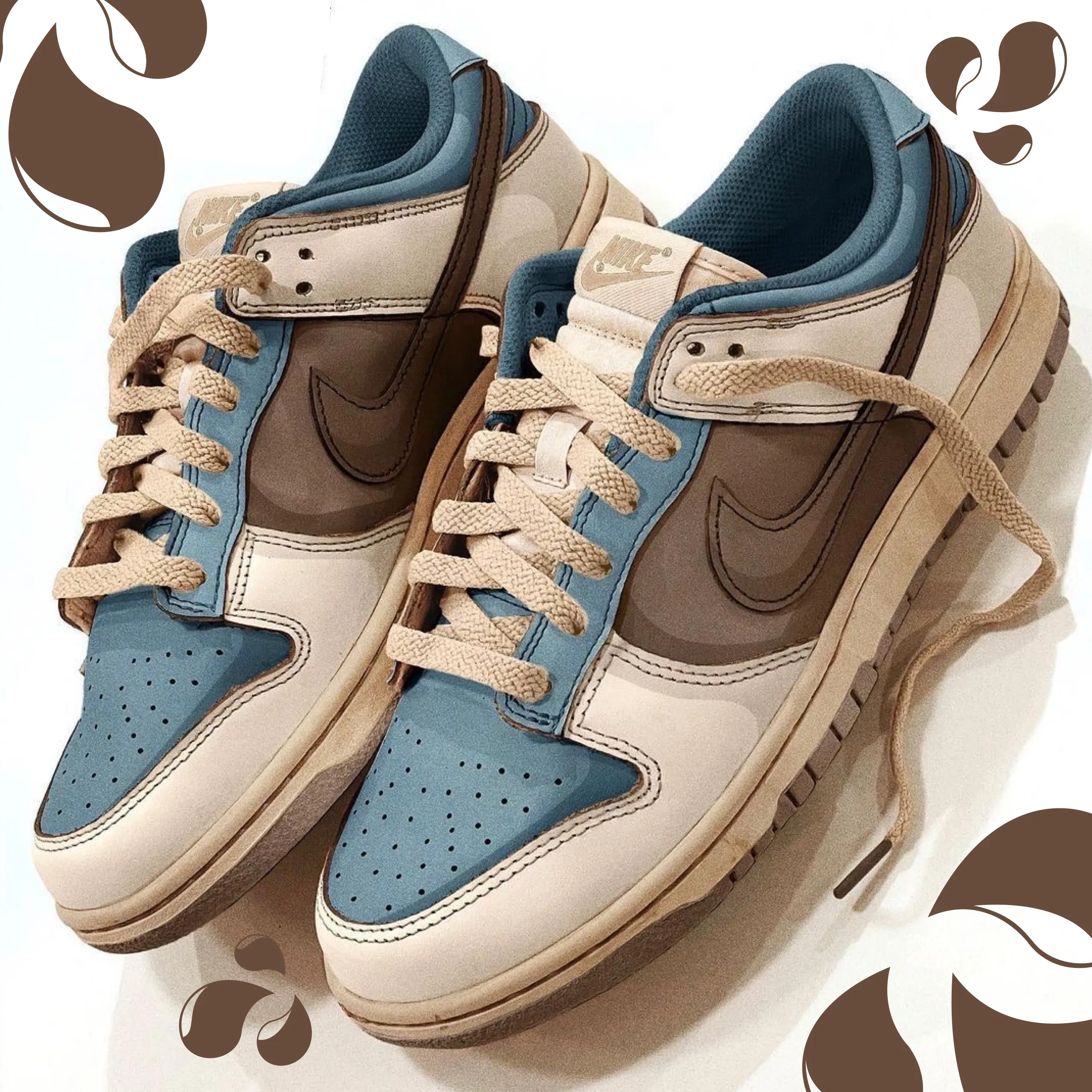 Custom Mud Pie Dunks Curve Hug Airy Design
