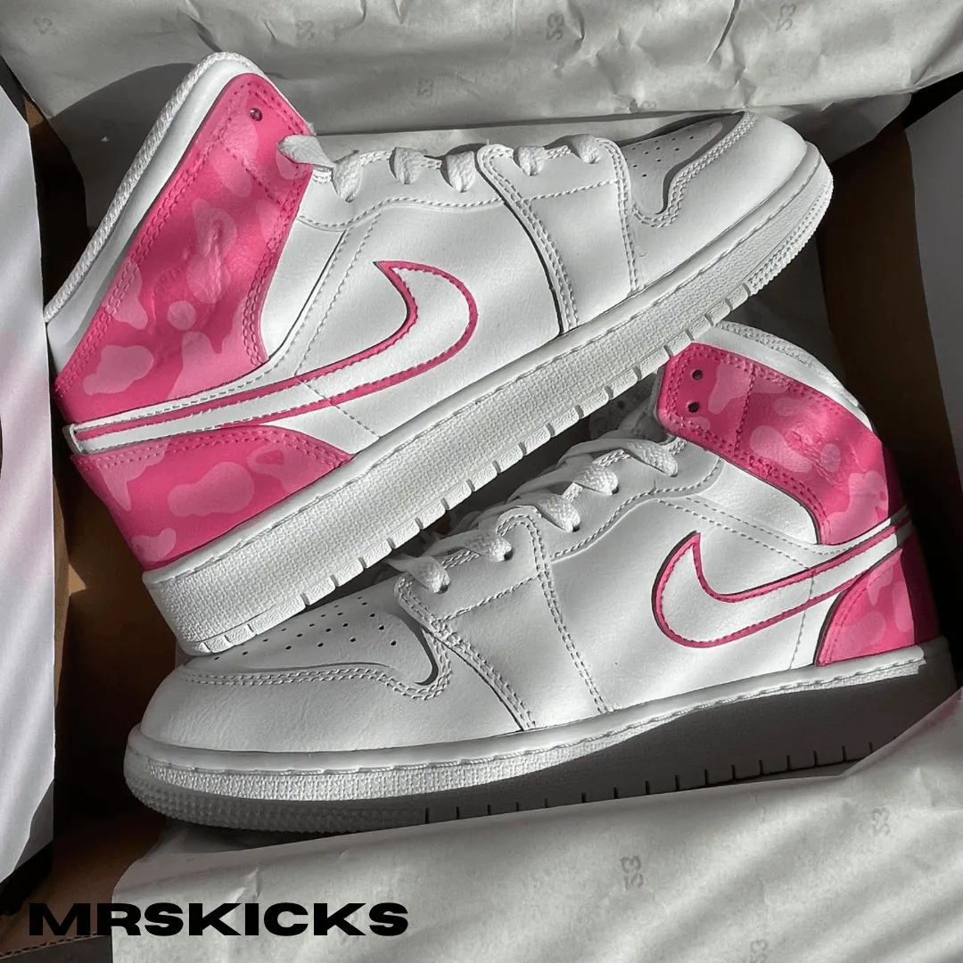 Play Hard Custom Pink Boba Jordan 1