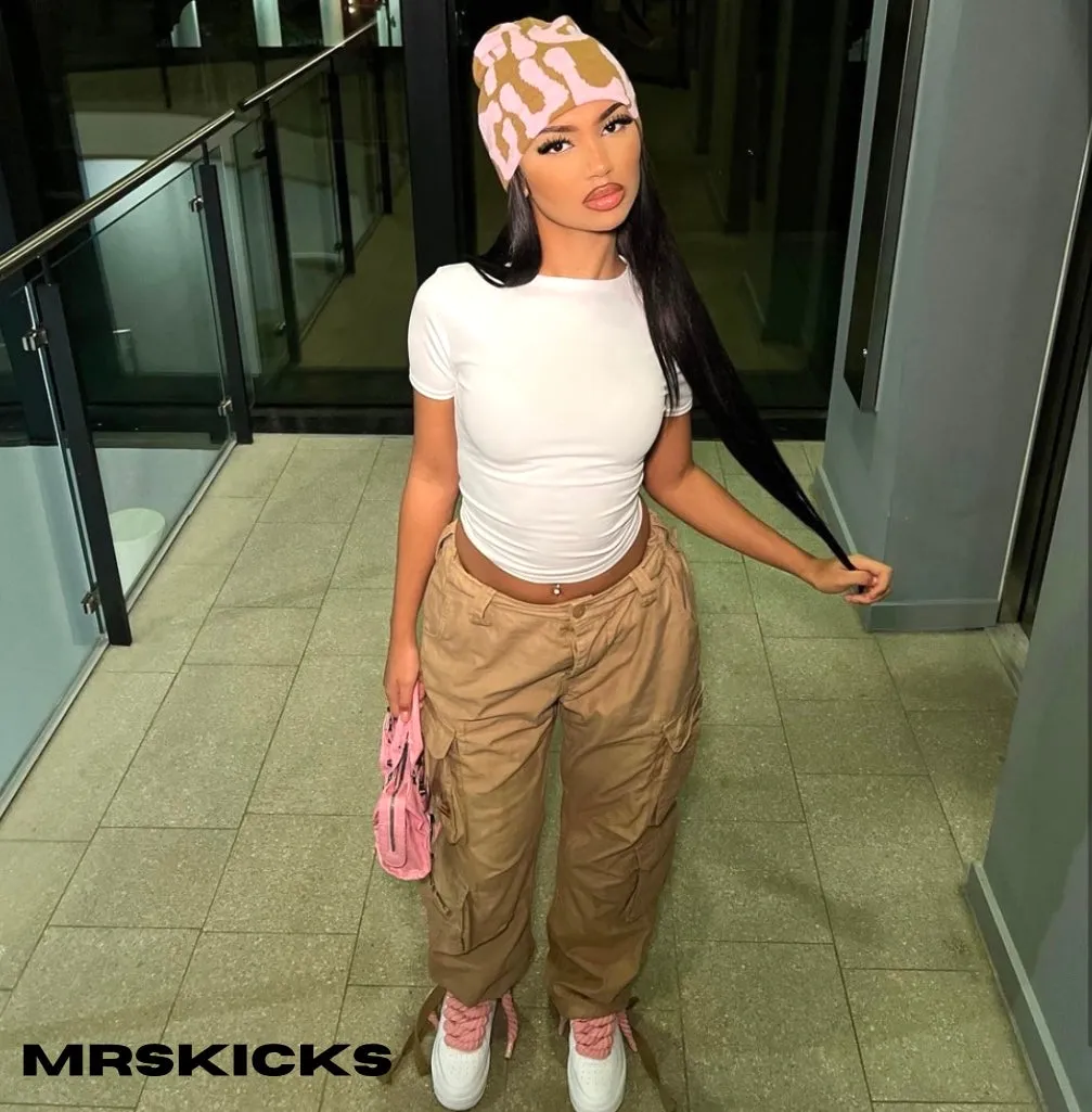 Winter Base Custom Pink Rope Airforce 1