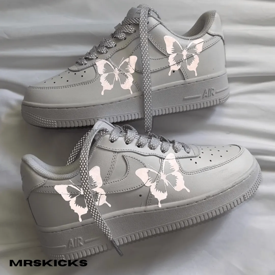 Custom Reflective Butterfly Airforce 1 Ring Walk Mono Style