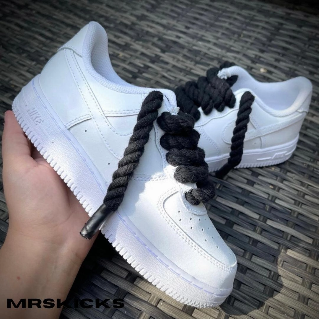 Custom Black Rope Airforce 1 Rubber Sole Rubber Outsole