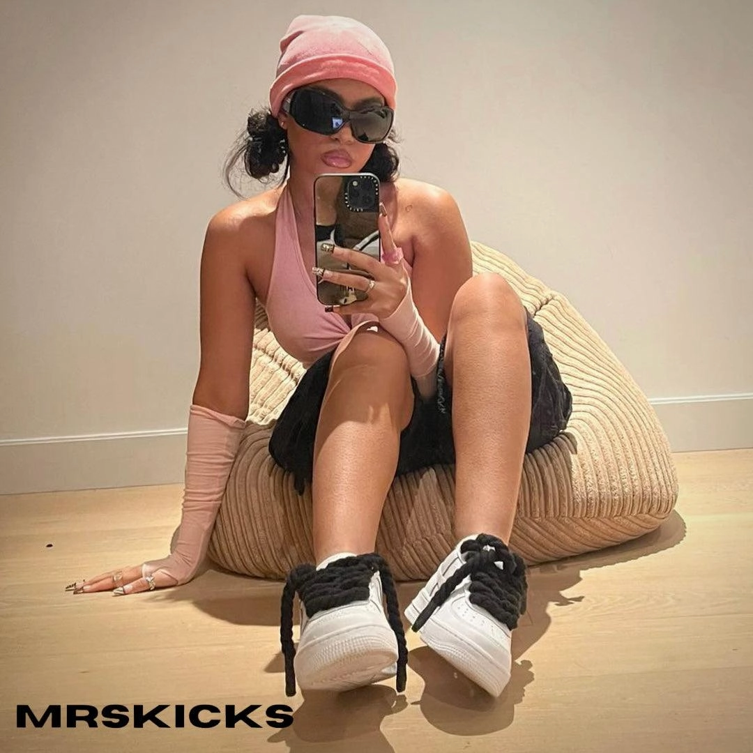 Custom Black Rope Airforce 1 Wide toe box High Top