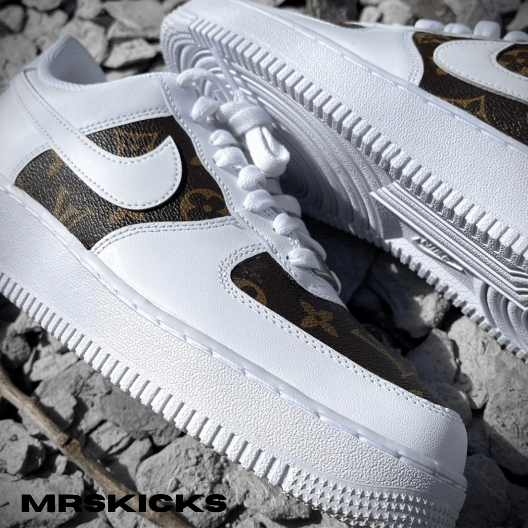 Field Fast Custom Brown Tan Lv Airforce 1