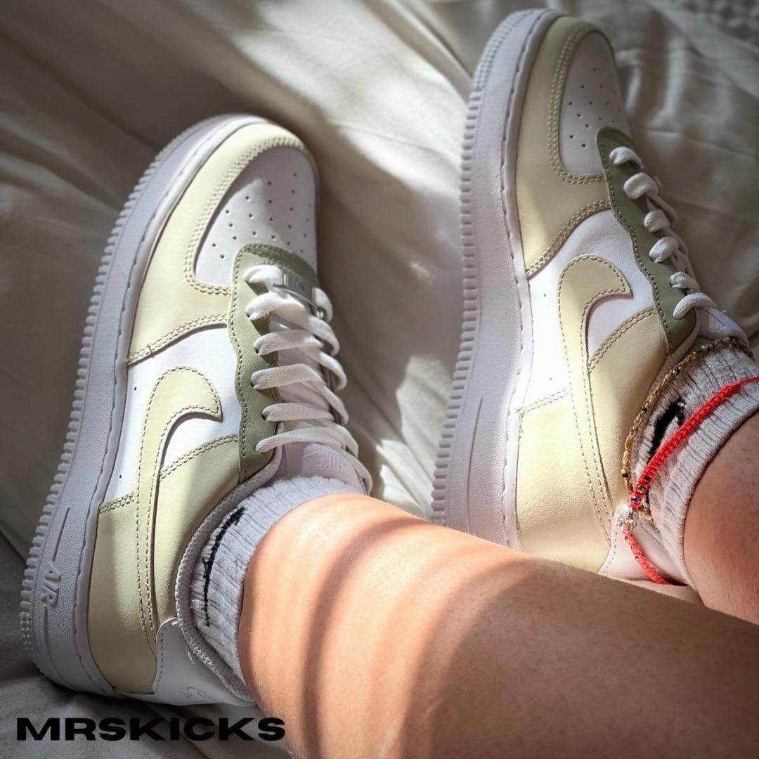 Custom Cream Airforce 1 Balance Fit