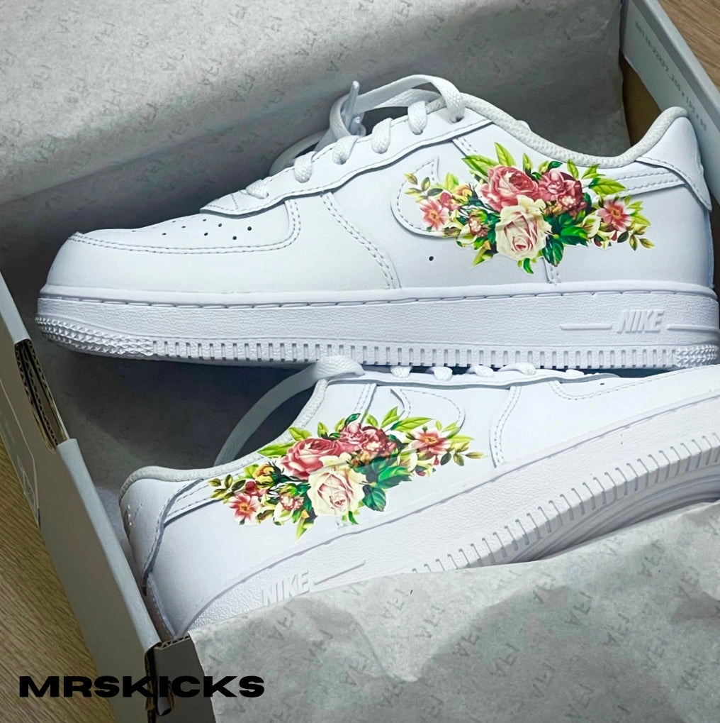 Custom Floral Airforce 1 Korean Trend