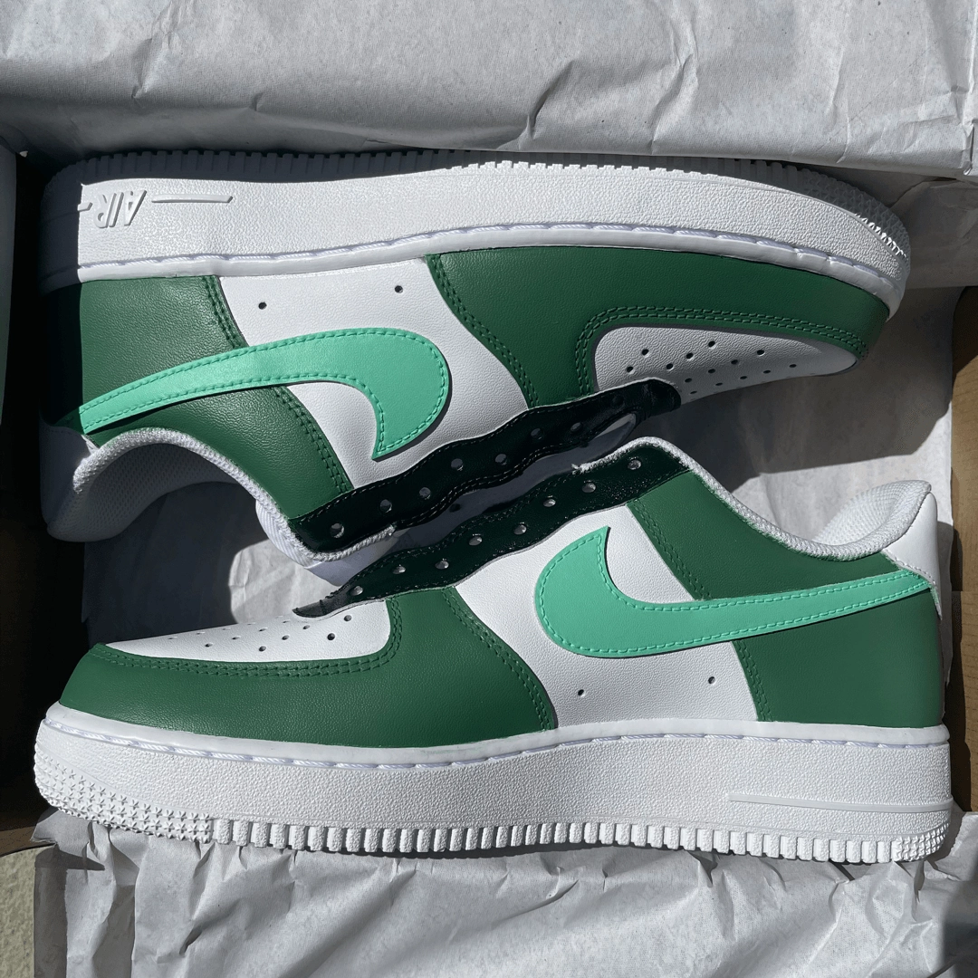 Comfort Wedge Fitness Vibe Custom Green Palm Airforce 1