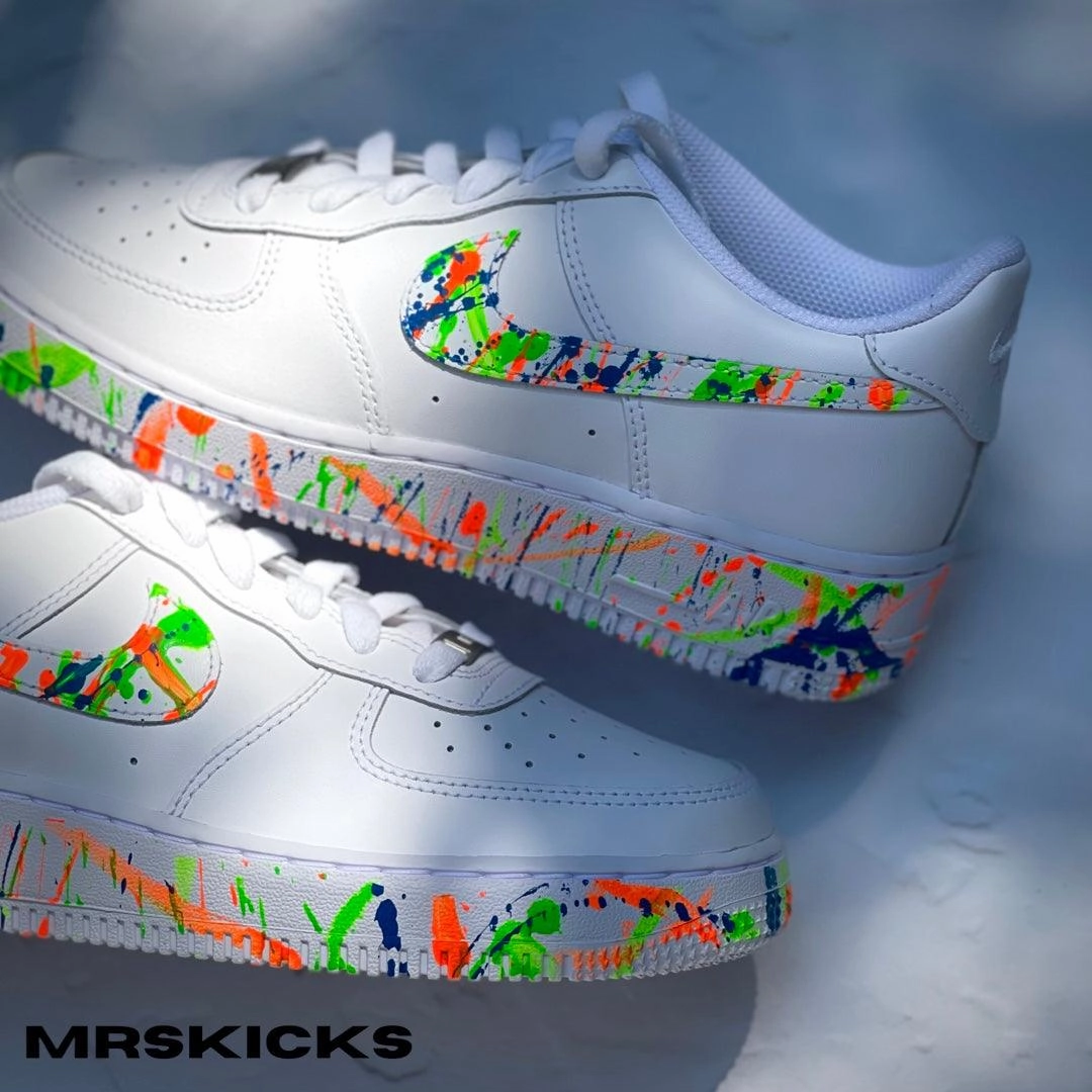 Custom Neon Splash Airforce 1 Road grip